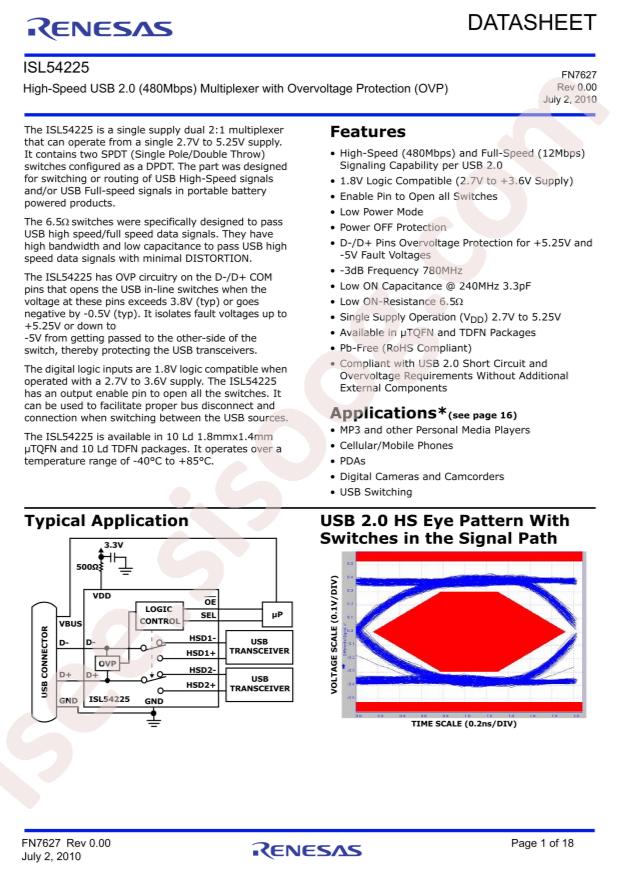 ISL54225IRTZ