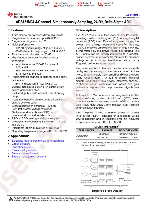 ADS131M04IPWT