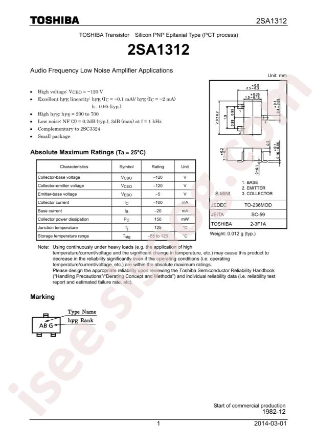 2SA1312-BL(TE85L,F