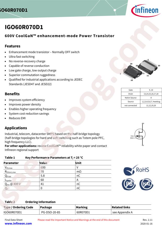 IGO60R070D1