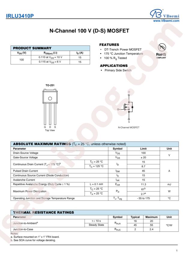 IRLU3410P-VB