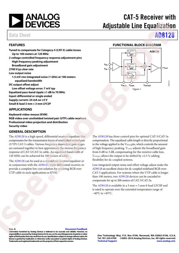AD8128ACPZ-R2