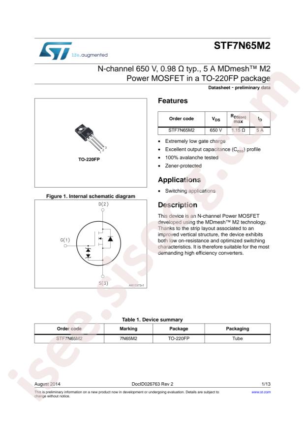 STF7N65M2
