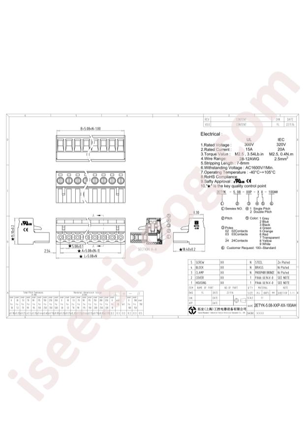 2ETYK-5.08-08P-14-100AH