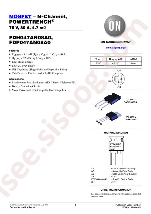 FDH047AN08A0