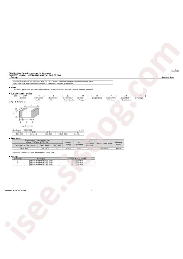 GCM1555C1H560FA16D