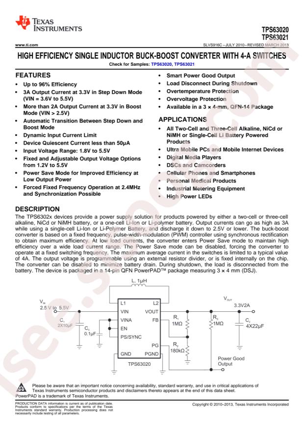 TPS63020DSJR