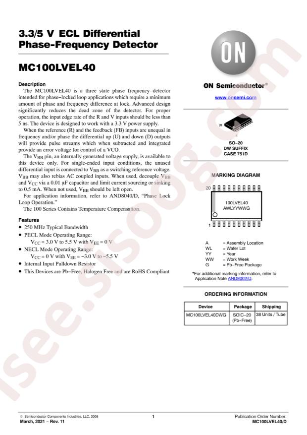 MC100LVEL40DWG