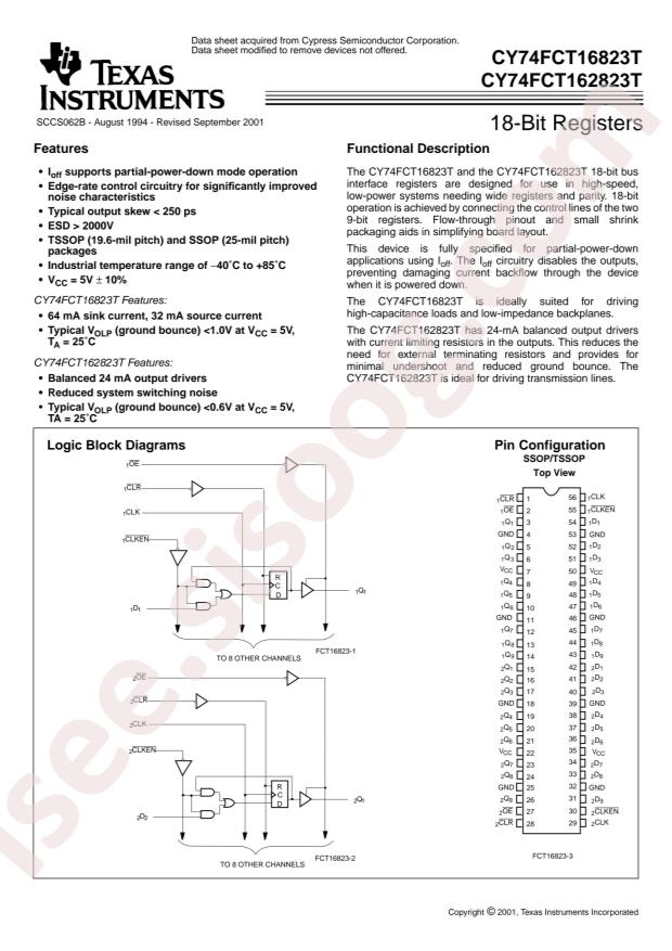CY74FCT16823ATPACT