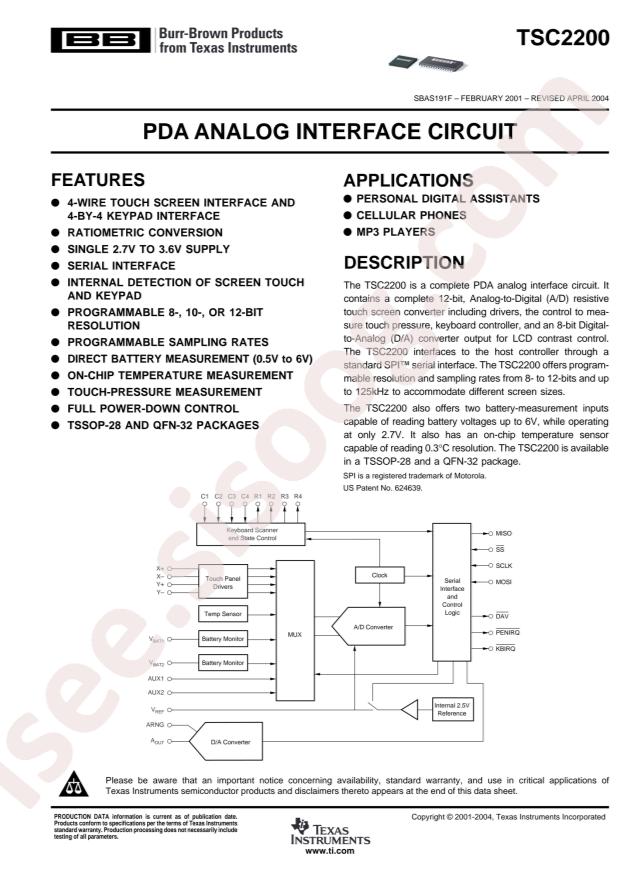 TSC2200IPW