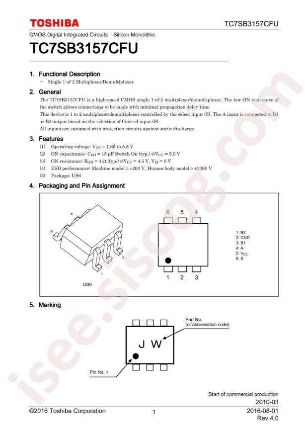 TC7SB3157CFU,LF