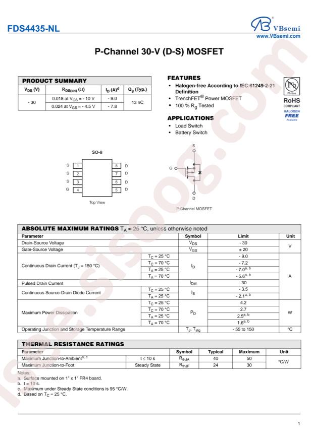 FDS4435-NL -VB