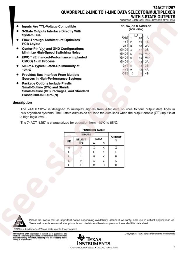 74ACT11257DWR