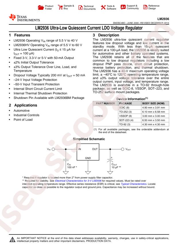 LM2936BM-3.3/NOPB