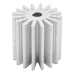 هیت سینک آلومینیومی استوانه ای سوراخ دار 16 پره 25x25mm