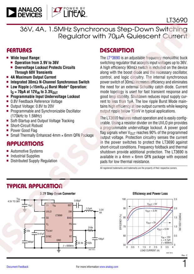 LT3690MPUFE#PBF