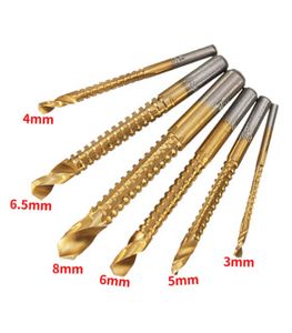 جعبه باز:ست 6 عددی مته برش HSS چوب و فلز FLAT ROUTING DRILL SET