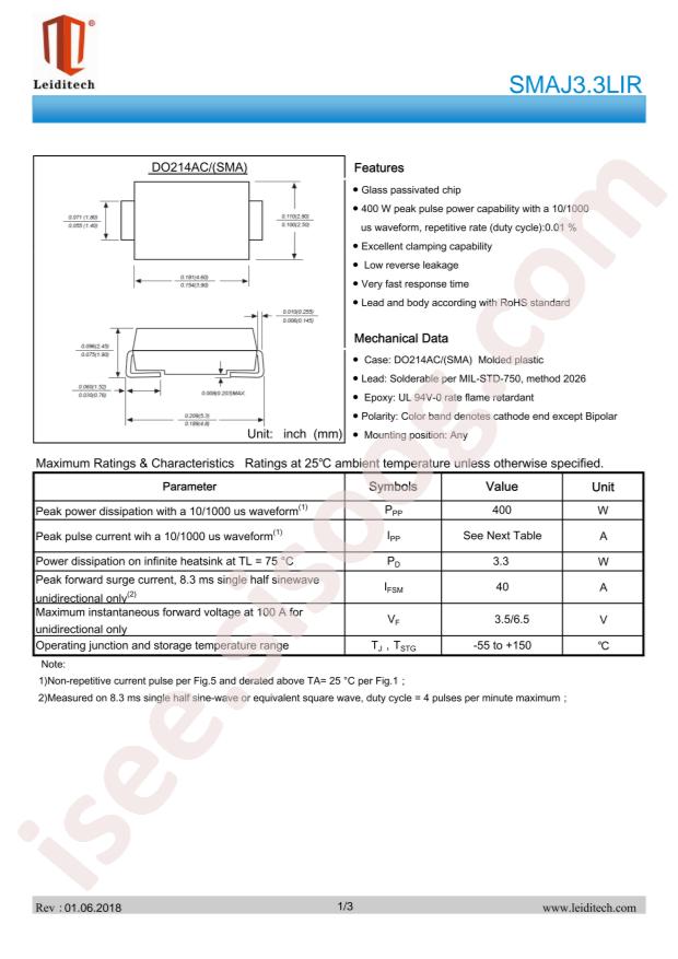 SMAJ3.3LIR