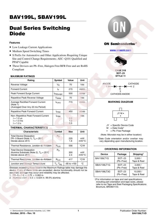 SBAV199LT1G