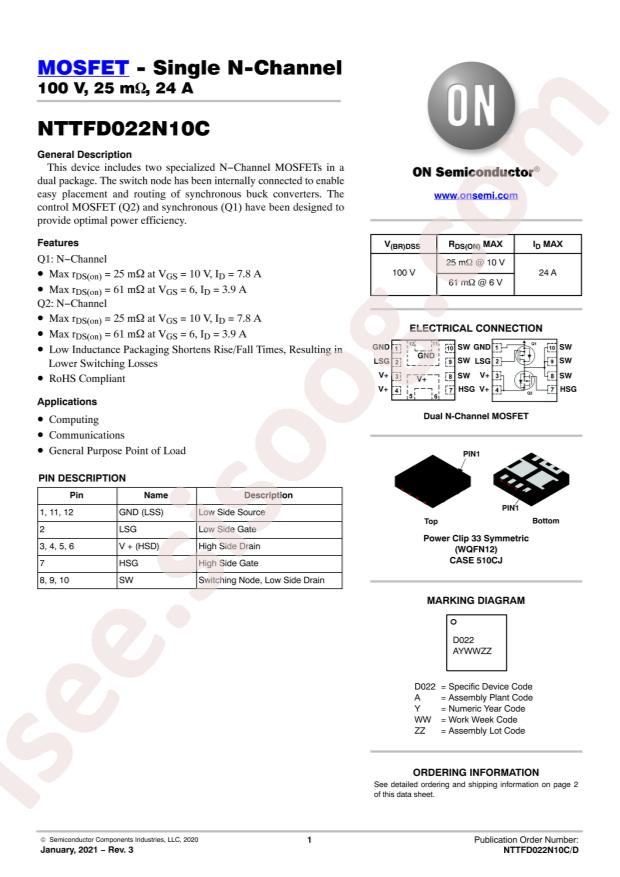 NTTFD022N10C