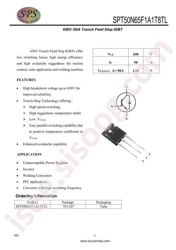 SPT50N65F1A1T8TL