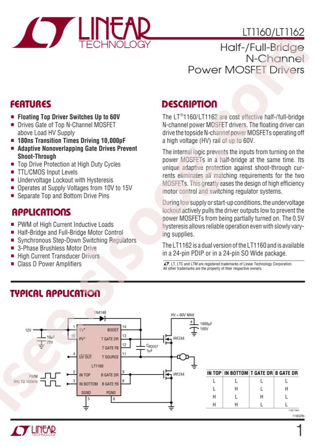 LT1160CS#PBF