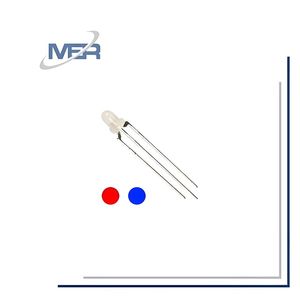 LED 5mm Red and blue matte common anode