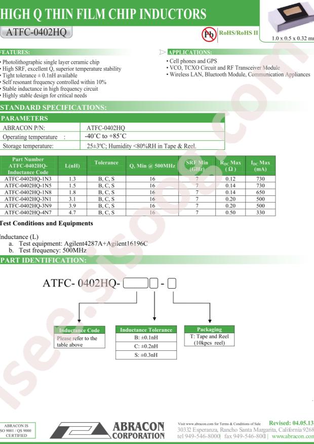 ATFC-0402HQ-1N3B-T