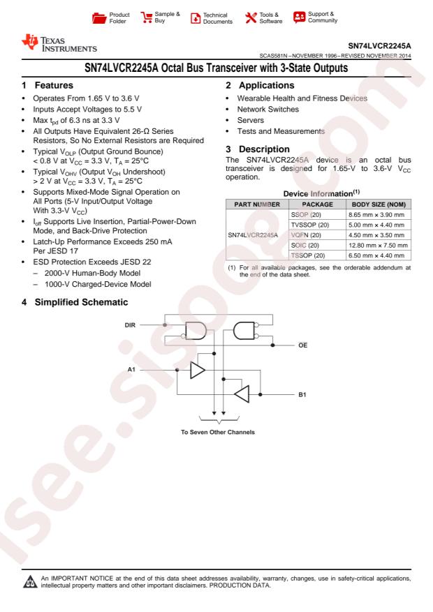 SN74LVCR2245APWR