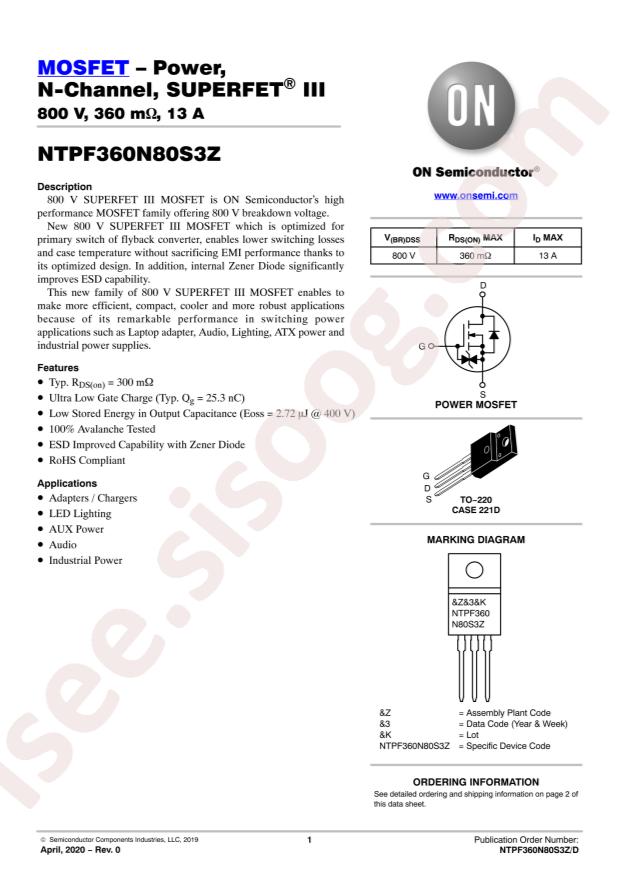 NTPF360N80S3Z