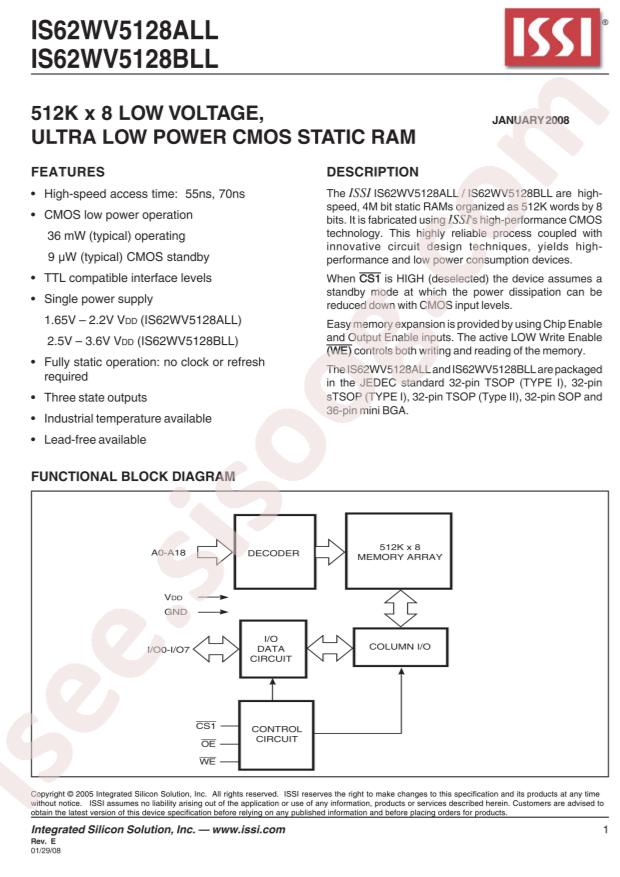 IS62WV5128BLL-55TLI