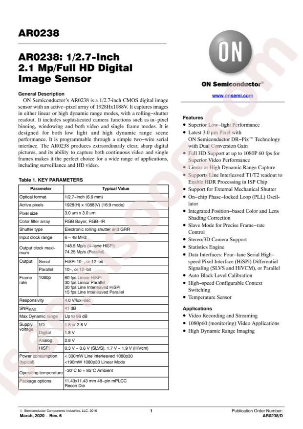 AR0238CSSC12SHRA0-DP