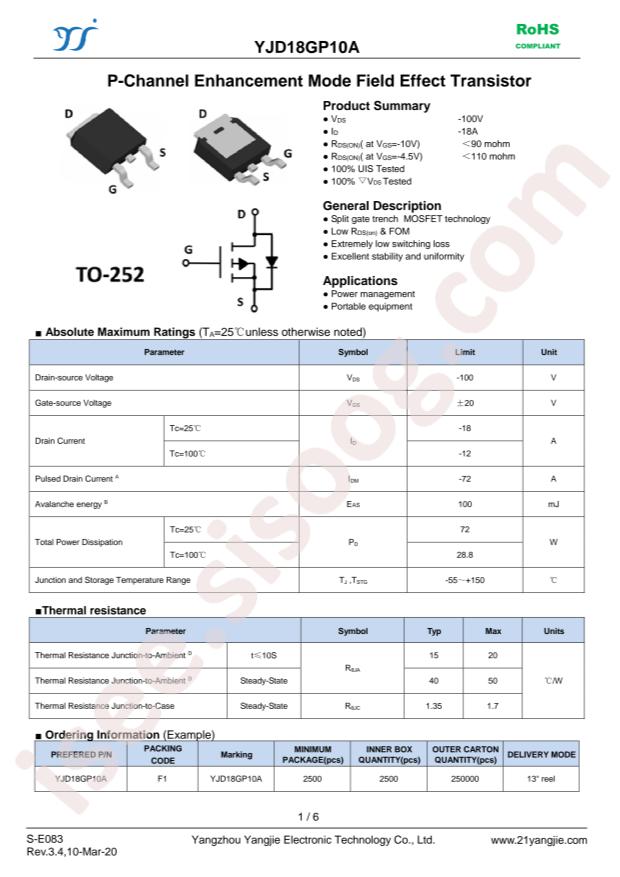 YANGJIE YJD18GP10A