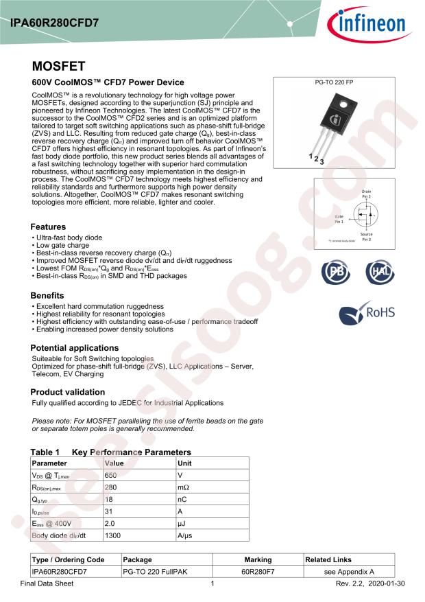 IPA60R280CFD7