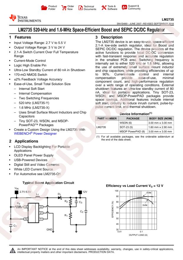 LM2735XMFX/NOPB