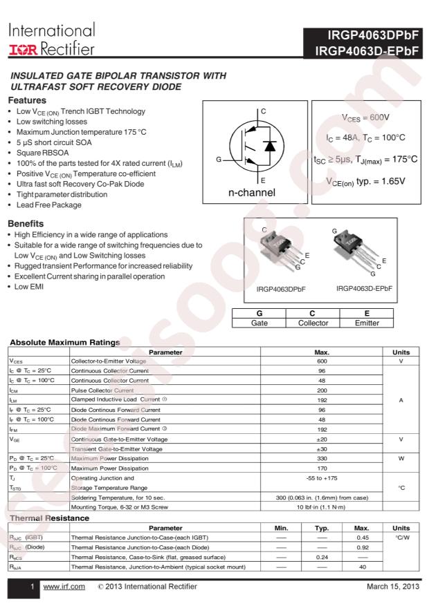 IRGP4063DPBF