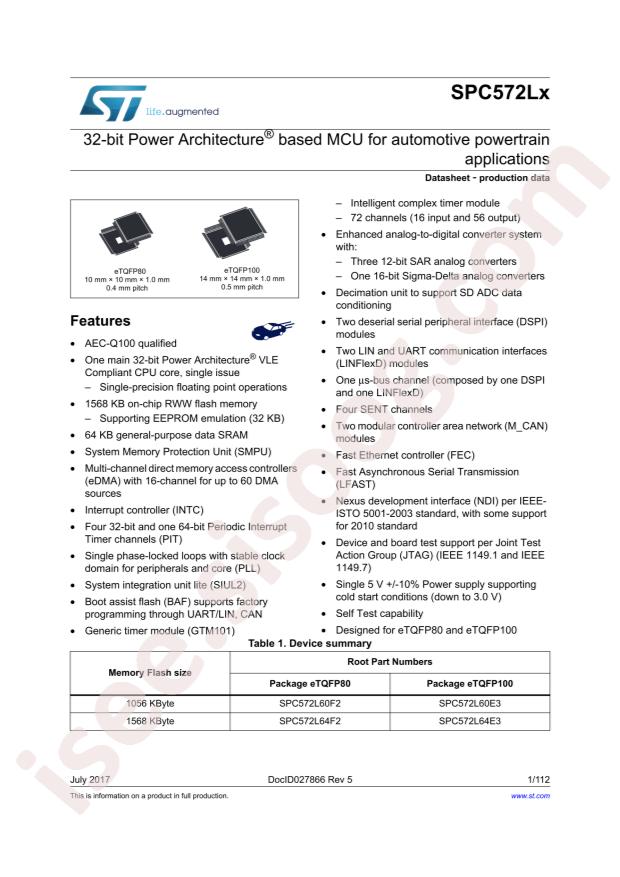 SPC572L64F2BC6AR