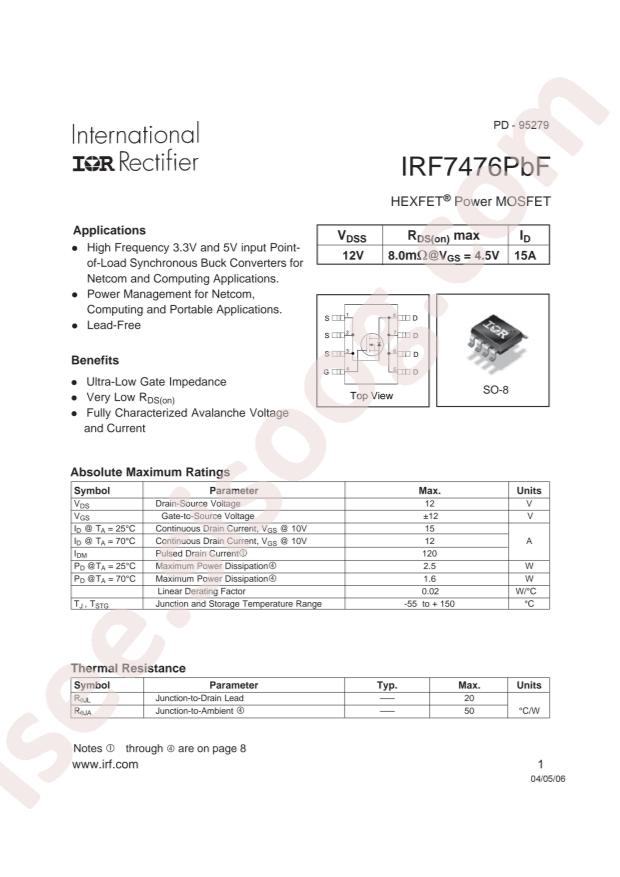 IRF7476TRPBF