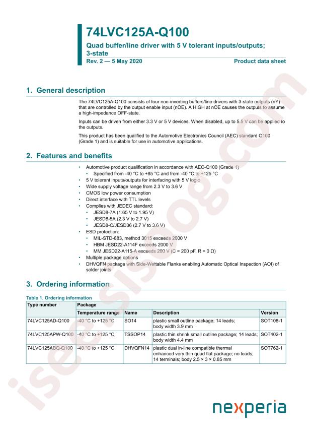 74LVC125ABQ-Q100X