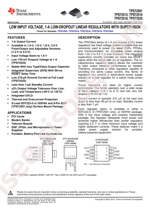 TPS72518DCQR