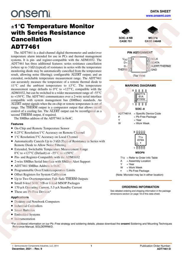 ADT7461ARMZ-R7