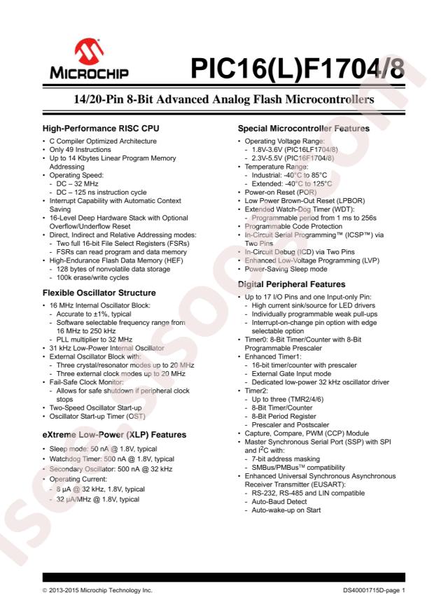 PIC16F1704-E/ML