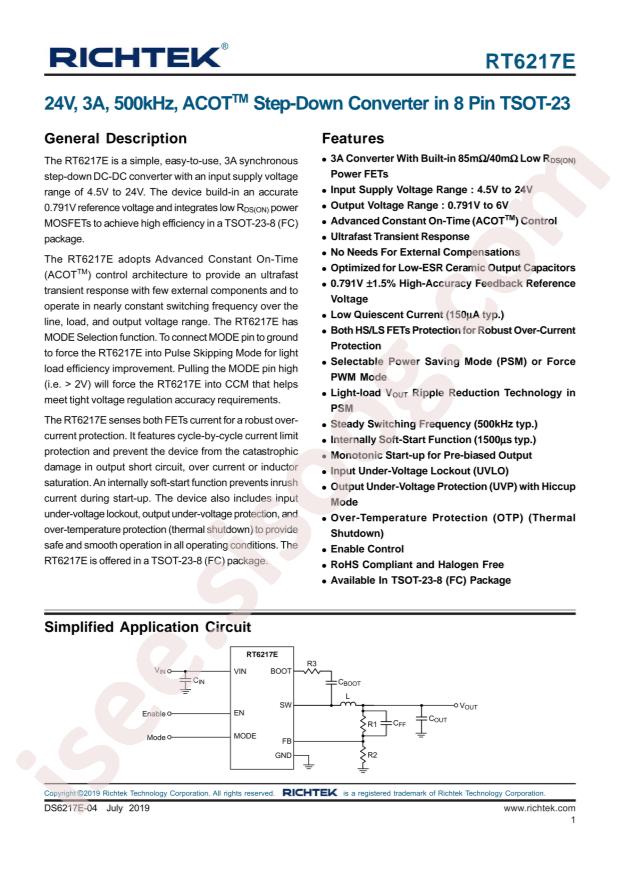 RT6217EHGJ8F