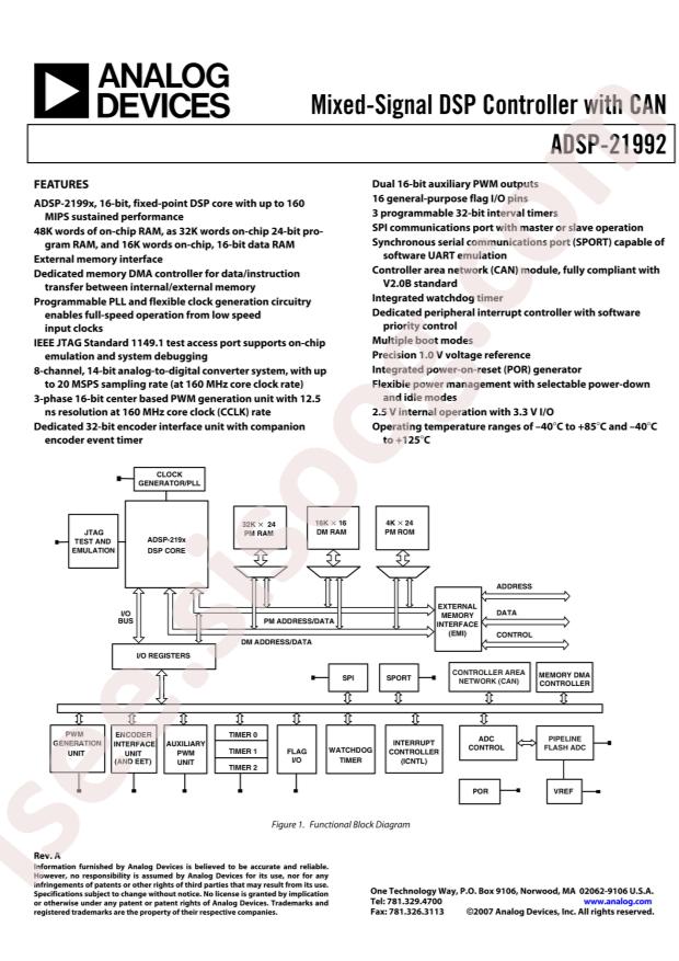 ADSP-21992BSTZ