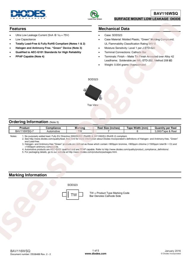 BAV116WSQ-7