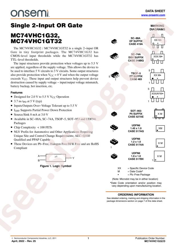 MC74VHC1G32DTT1G