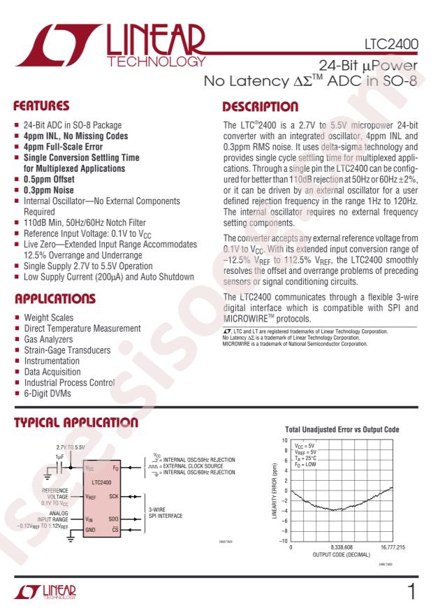 LTC2400CS8#TRPBF