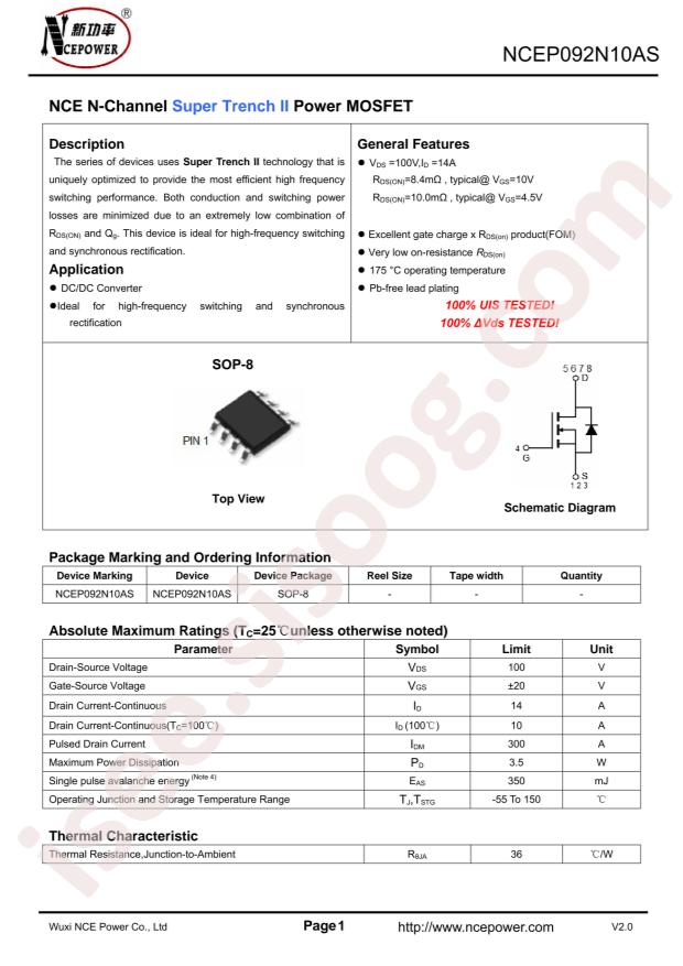 NCEP092N10AS
