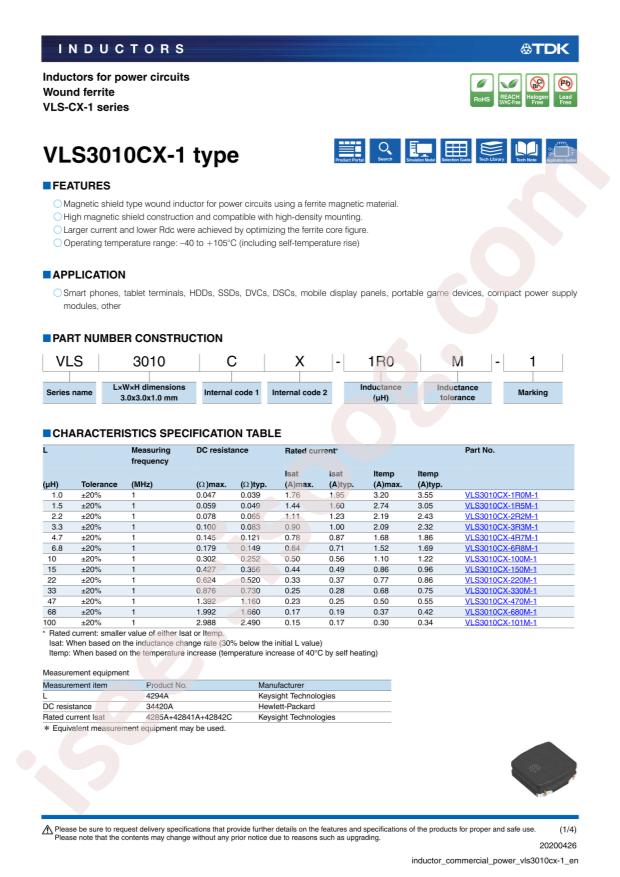 VLS3010CX-1R0M-1