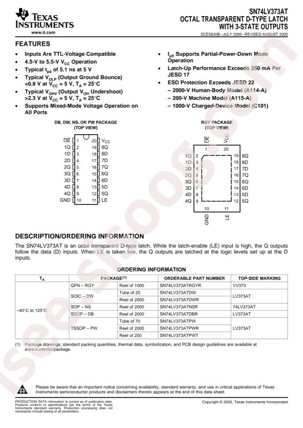 SN74LV373ATPWR